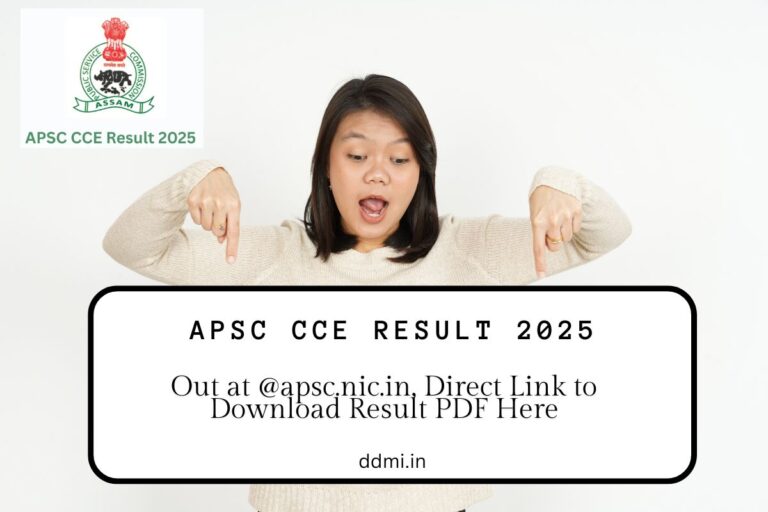 APSC CCE Result 2025