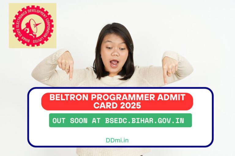 BELTRON Programmer Admit Card 2025