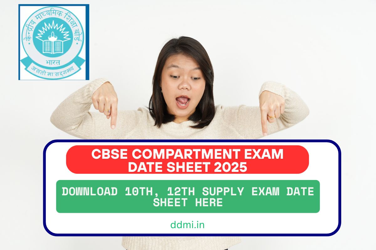 CBSE Compartment Exam Date Sheet 2025