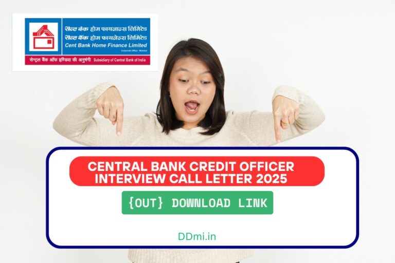 Central Bank Credit Officer Interview Call Letter 2025