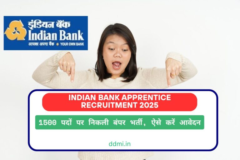 Indian Bank Apprentice Recruitment 2025