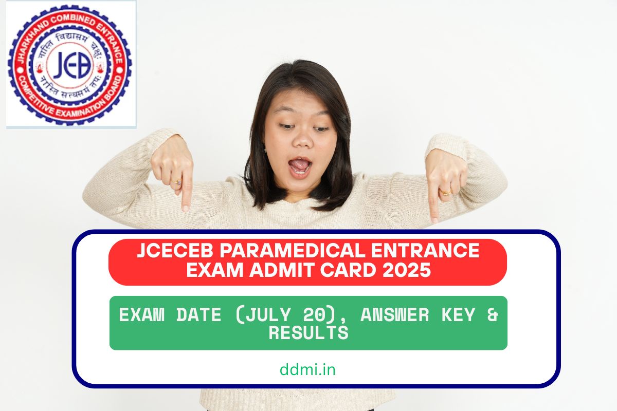 JCECEB Paramedical Entrance Exam Admit Card 2025