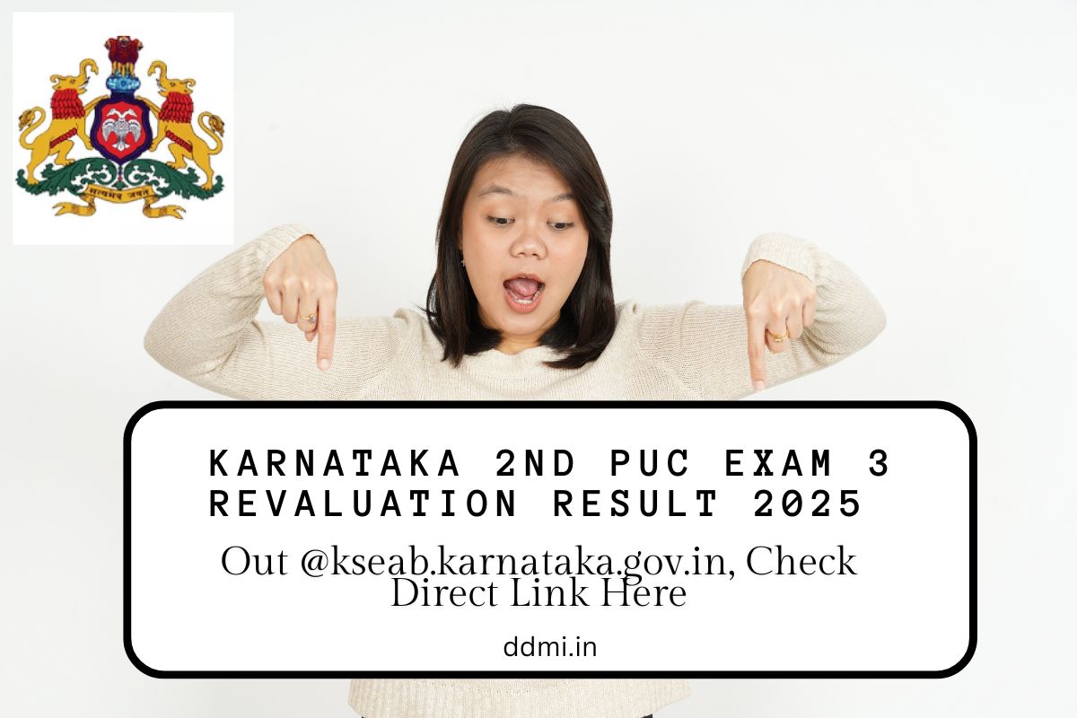 Karnataka 2nd PUC Exam 3 Revaluation Result 2025