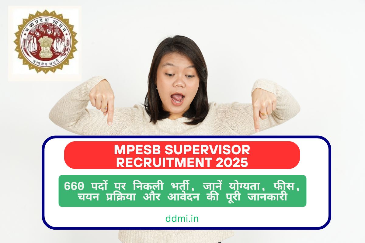 MPESB Supervisor Recruitment 2025