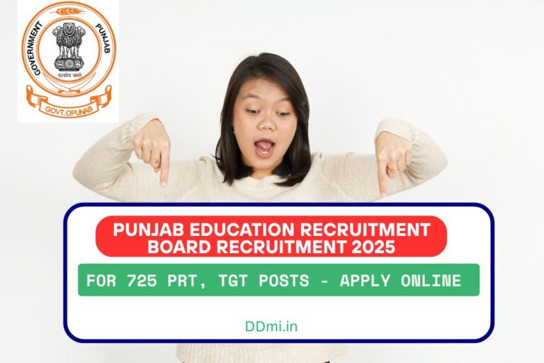 Punjab Education Recruitment Board Recruitment 2025