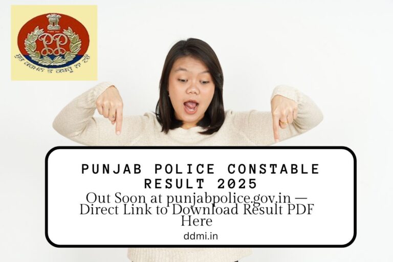 Punjab Police Constable Result 2025