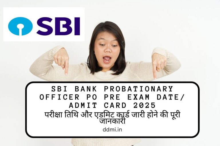 SBI Bank Probationary Officer PO Pre Exam Date Admit Card 2025