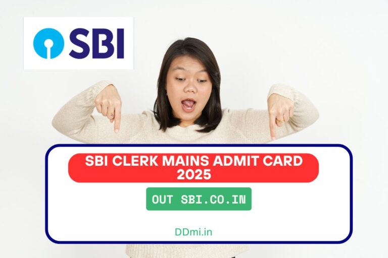 SBI Clerk Mains Admit Card 2025