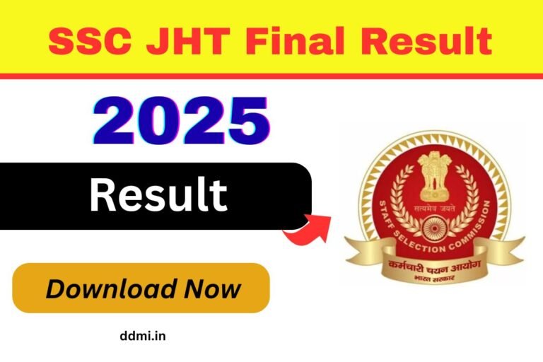 SSC JHT Final Result