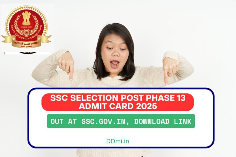 SSC Selection Post Phase 13 Admit Card 2025