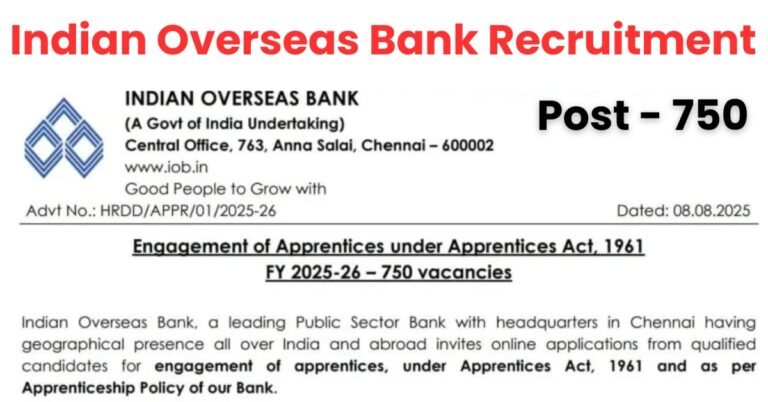 इंडियन ओवरसीज बैंक भर्ती –Indian Overseas Bank Recruitment
